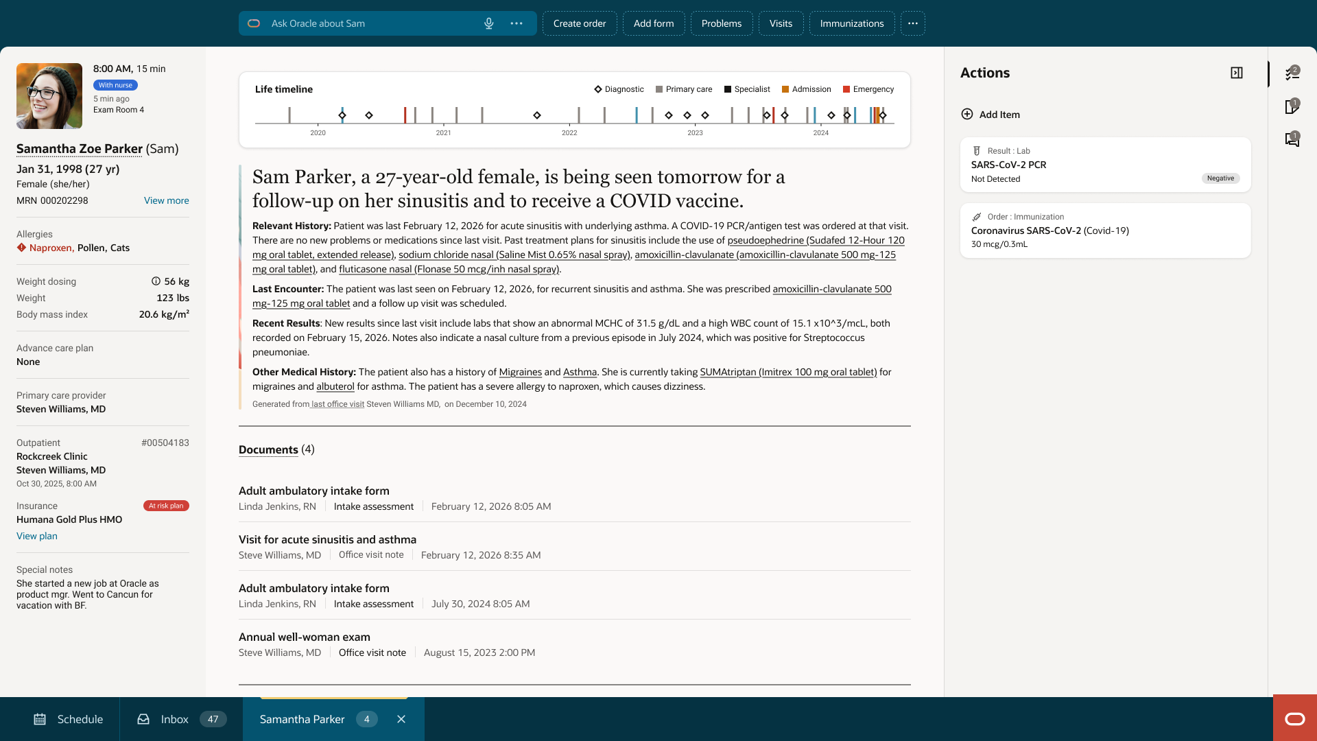 Medication Administration workflow with a collapsed Right Panel preserving shared patient context.